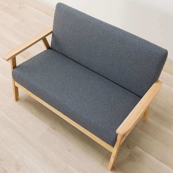 コンパクトソファ 布張りタイプ (KP511 GY) 12枚目画像