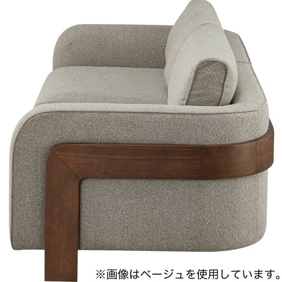 3人掛けソファ 布張りタイプ(MF01 GY) 3枚目画像