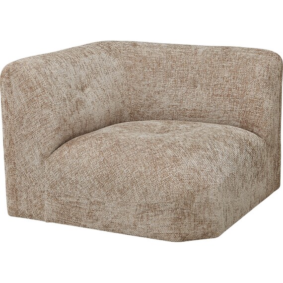 コーナー1人掛けソファ 布張りタイプ(MF04 BE) 1枚目画像