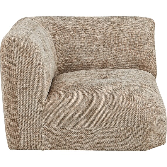 コーナー1人掛けソファ 布張りタイプ(MF04 BE) 2枚目画像