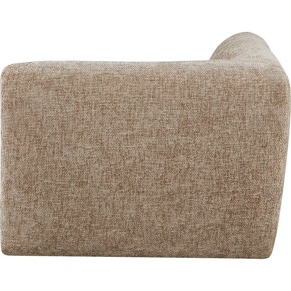 コーナー1人掛けソファ 布張りタイプ(MF04 BE) 4枚目画像