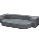 ソファベッド 布張りタイプ (BX05 GY) 12枚目画像