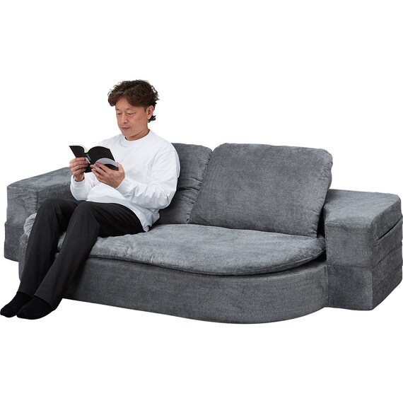 ソファベッド 布張りタイプ (BX05 GY) 17枚目画像