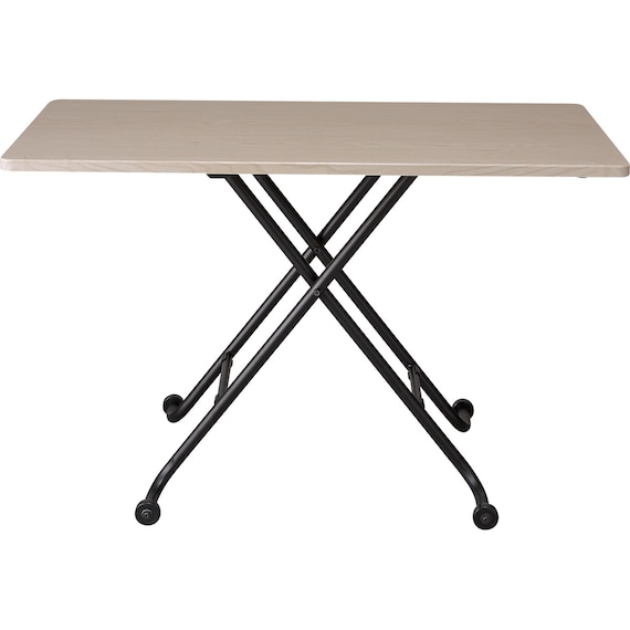 昇降センターテーブル (ライザN GW/BK) 2枚目画像