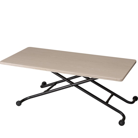 昇降センターテーブル (ライザN GW/BK) 3枚目画像