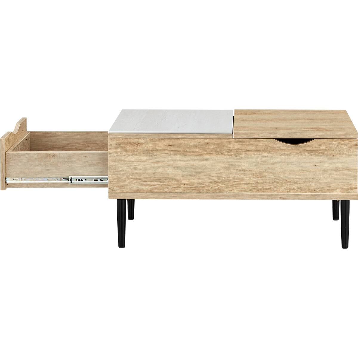天板昇降テーブル(OD01 100 LBR/WH) | ニトリネット【公式】 家具
