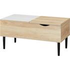 天板昇降テーブル(OD01 80 LBR/WH) 1枚目画像