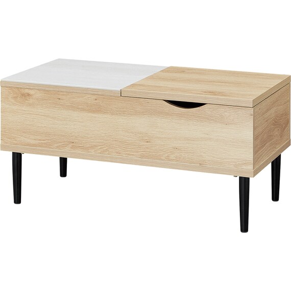 天板昇降テーブル(OD01 80 LBR/WH) 1枚目画像