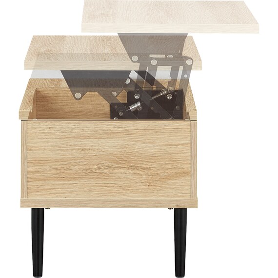 天板昇降テーブル(OD01 80 LBR/WH) 9枚目画像