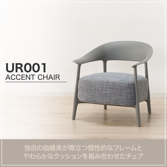 アクセントチェア (UR001 25K DGY/GY) 2枚目画像
