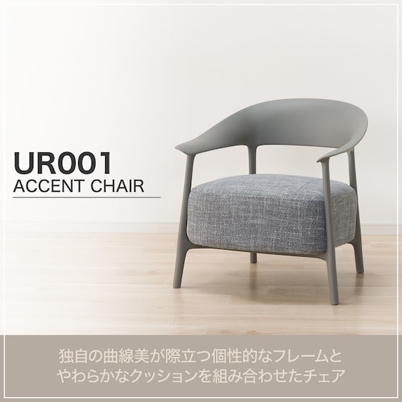 アクセントチェア (UR001 25K DGY/GY) 2枚目画像
