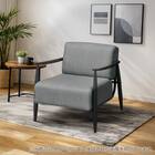 1人掛けカジュアルソファ 布張りタイプ (モチファ MZ03 GY) 1枚目画像