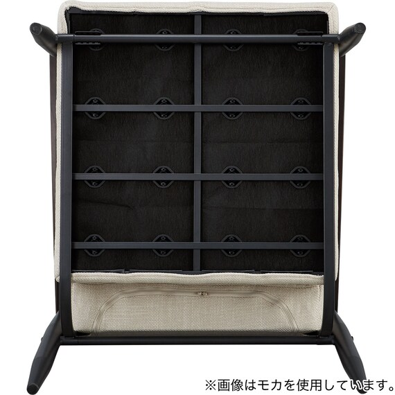 1人掛けカジュアルソファ 布張りタイプ (モチファ MZ03 GY) 11枚目画像