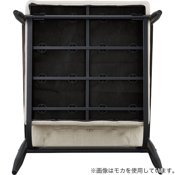 1人掛けカジュアルソファ 布張りタイプ (モチファ MZ03 GY) 11枚目画像