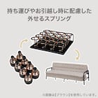 ソファベッド 布張りタイプ (モチファ MZ01 肘あり DGY) 5枚目画像