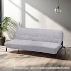 ソファベッド 布張りタイプ (モチファ MZ02 肘なし LGY) 1枚目画像