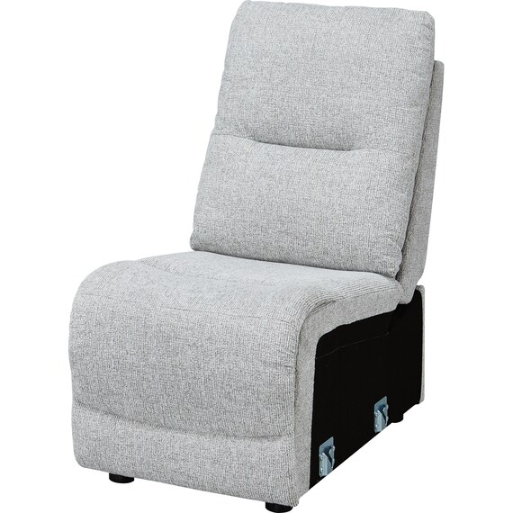 【HE02専用】テーブル付きアームレスソファ 布張りタイプ (HE02 LGY) 1枚目画像