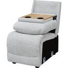 【HE02専用】テーブル付きアームレスソファ 布張りタイプ (HE02 LGY) 3枚目画像