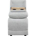 【HE02専用】テーブル付きアームレスソファ 布張りタイプ (HE02 LGY) 4枚目画像