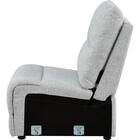 【HE02専用】テーブル付きアームレスソファ 布張りタイプ (HE02 LGY) 5枚目画像