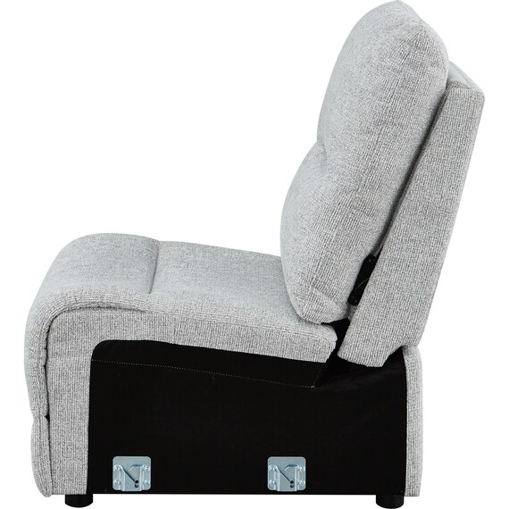 【HE02専用】テーブル付きアームレスソファ 布張りタイプ (HE02 LGY) 5枚目画像