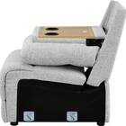 【HE02専用】テーブル付きアームレスソファ 布張りタイプ (HE02 LGY) 6枚目画像