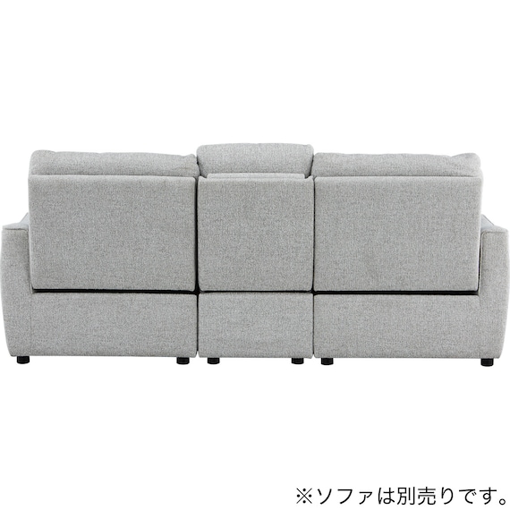 【HE02専用】テーブル付きアームレスソファ 布張りタイプ (HE02 LGY) 10枚目画像