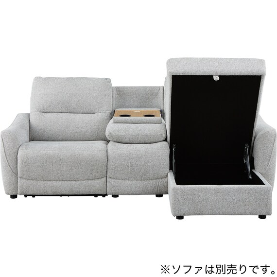 【HE02専用】テーブル付きアームレスソファ 布張りタイプ (HE02 LGY) 12枚目画像