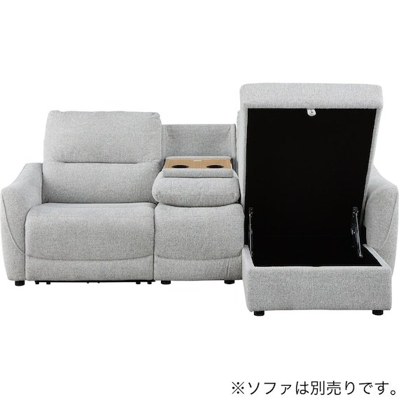 【HE02専用】テーブル付きアームレスソファ 布張りタイプ (HE02 LGY) 12枚目画像