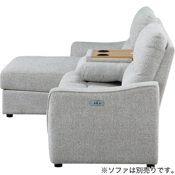 【HE02専用】テーブル付きアームレスソファ 布張りタイプ (HE02 LGY) 16枚目画像