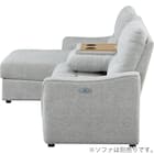 【HE02専用】テーブル付きアームレスソファ 布張りタイプ (HE02 LGY) 16枚目画像
