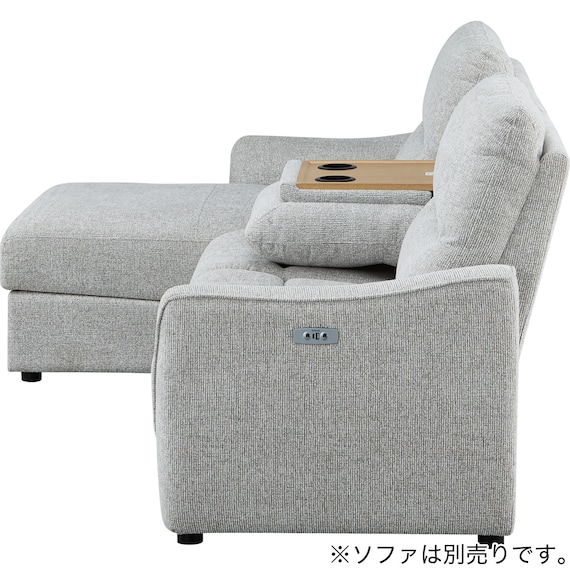【HE02専用】テーブル付きアームレスソファ 布張りタイプ (HE02 LGY) 16枚目画像