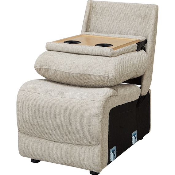 【HE02専用】テーブル付きアームレスソファ 布張りタイプ (HE02 MO) 2枚目画像