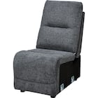 【HE02専用】テーブル付きアームレスソファ 布張りタイプ (HE02 DGY) 1枚目画像