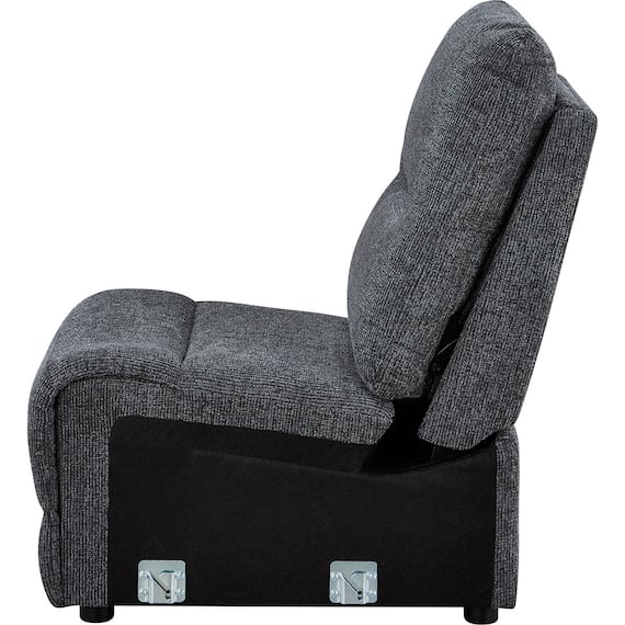 【HE02専用】テーブル付きアームレスソファ 布張りタイプ (HE02 DGY) 5枚目画像