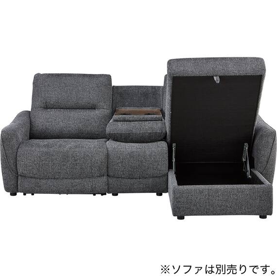 【HE02専用】テーブル付きアームレスソファ 布張りタイプ (HE02 DGY) 12枚目画像