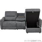 【HE02専用】テーブル付きアームレスソファ 布張りタイプ (HE02 DGY) 12枚目画像