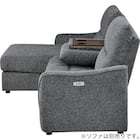【HE02専用】テーブル付きアームレスソファ 布張りタイプ (HE02 DGY) 16枚目画像