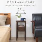 置く場所を選ばないコンパクトサイドテーブル (ライトブラウン) 5枚目画像