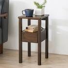置く場所を選ばないコンパクトサイドテーブル (ダークブラウン) 1枚目画像