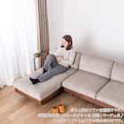 カウチソファ(ログ 幅70cm OAK-NVY)【島忠ホームズ商品】 4枚目画像