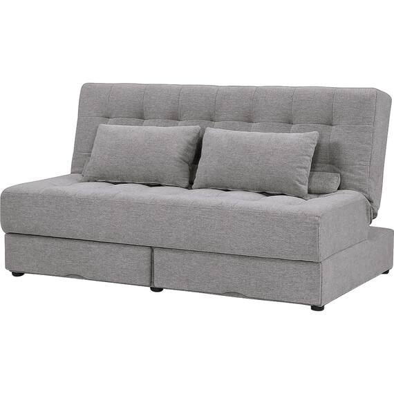 2人掛けソファベッド 布張りタイプ(DJ14 ポルスタ付き DGY) 1枚目画像