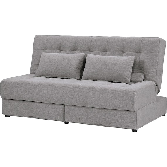 2人掛けソファベッド 布張りタイプ(DJ14 ポルスタ付き DGY) 1枚目画像