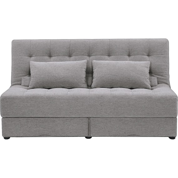 2人掛けソファベッド 布張りタイプ(DJ14 ポルスタ付き DGY) 2枚目画像