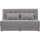 2人掛けソファベッド ボルスター付き 布張りタイプ (DJ14 DGY) 6枚目画像