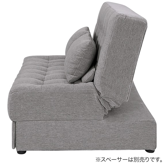 2人掛けソファベッド ボルスター付き 布張りタイプ (DJ14 DGY) 9枚目画像