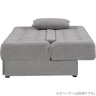 2人掛けソファベッド ボルスター付き 布張りタイプ (DJ14 DGY) 10枚目画像