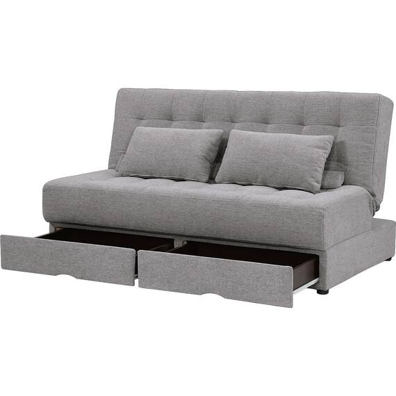 2人掛けソファベッド 布張りタイプ(DJ14 ポルスタ付き DGY) 8枚目画像