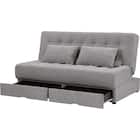 2人掛けソファベッド 布張りタイプ(DJ14 ポルスタ付き DGY) 8枚目画像