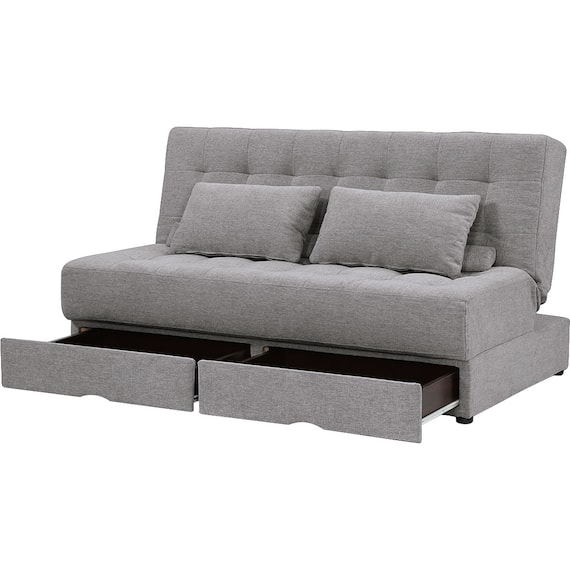 2人掛けソファベッド 布張りタイプ(DJ14 ポルスタ付き DGY) 8枚目画像